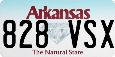 AR license plate 828VSX