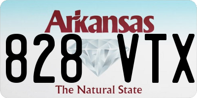 AR license plate 828VTX