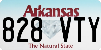 AR license plate 828VTY