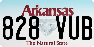 AR license plate 828VUB