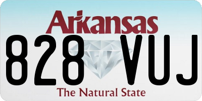 AR license plate 828VUJ