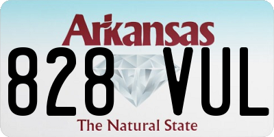 AR license plate 828VUL
