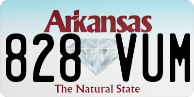 AR license plate 828VUM