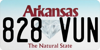 AR license plate 828VUN