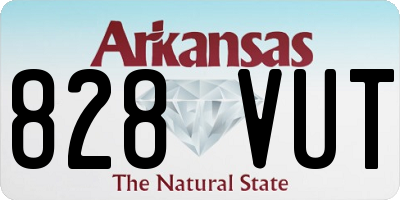 AR license plate 828VUT