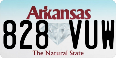 AR license plate 828VUW