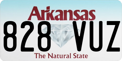AR license plate 828VUZ