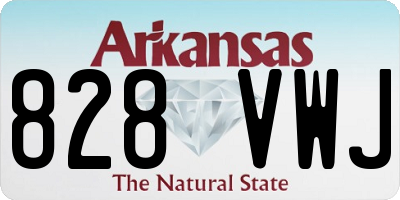 AR license plate 828VWJ