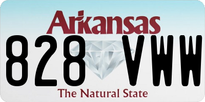 AR license plate 828VWW