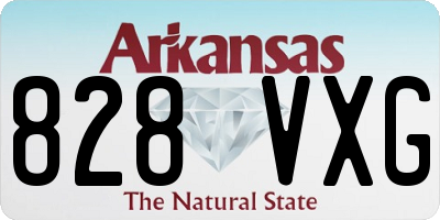 AR license plate 828VXG