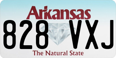 AR license plate 828VXJ