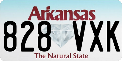 AR license plate 828VXK