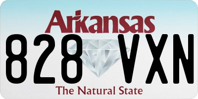 AR license plate 828VXN