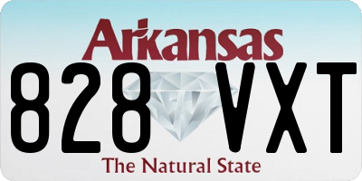 AR license plate 828VXT