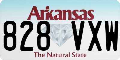 AR license plate 828VXW