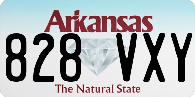 AR license plate 828VXY