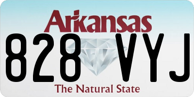 AR license plate 828VYJ