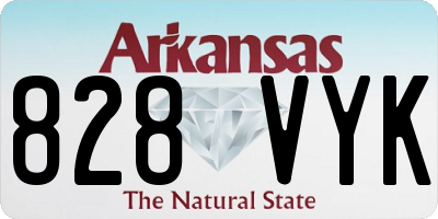 AR license plate 828VYK