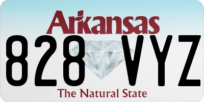 AR license plate 828VYZ