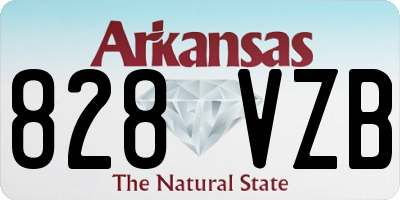 AR license plate 828VZB