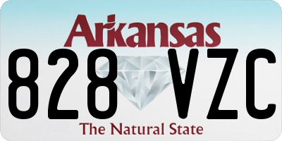 AR license plate 828VZC