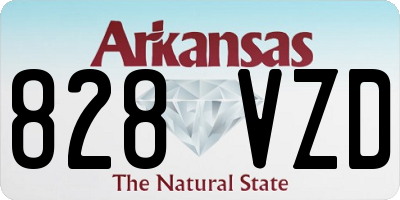 AR license plate 828VZD