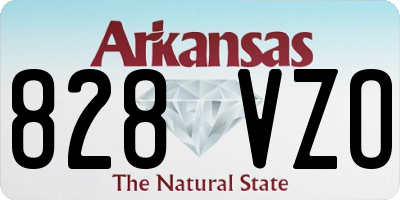 AR license plate 828VZO