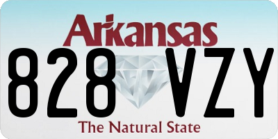 AR license plate 828VZY