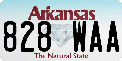 AR license plate 828WAA