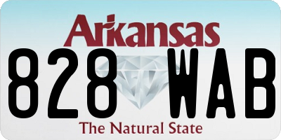 AR license plate 828WAB
