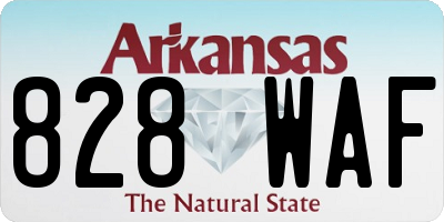 AR license plate 828WAF