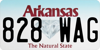 AR license plate 828WAG