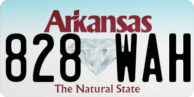 AR license plate 828WAH