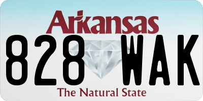 AR license plate 828WAK