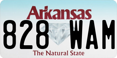 AR license plate 828WAM