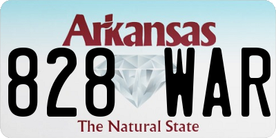 AR license plate 828WAR