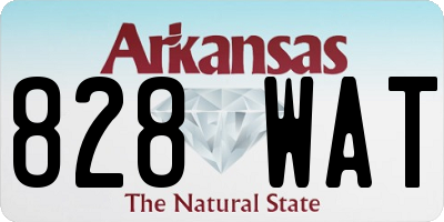 AR license plate 828WAT
