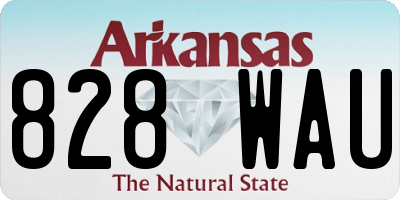 AR license plate 828WAU