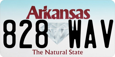 AR license plate 828WAV