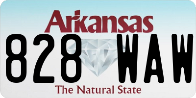 AR license plate 828WAW