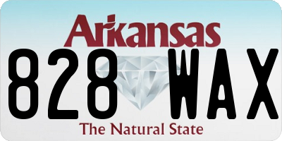 AR license plate 828WAX