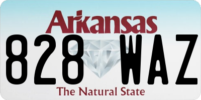 AR license plate 828WAZ