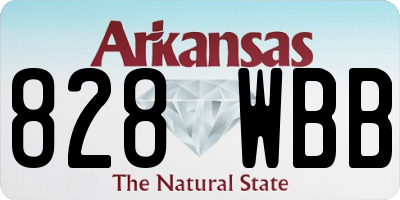 AR license plate 828WBB