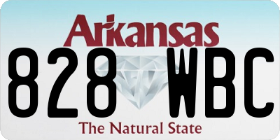 AR license plate 828WBC