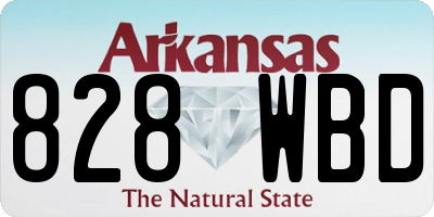 AR license plate 828WBD