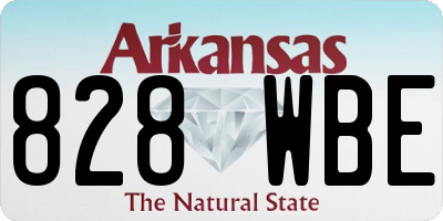 AR license plate 828WBE