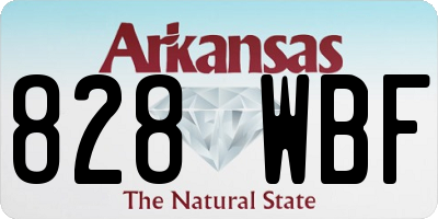 AR license plate 828WBF