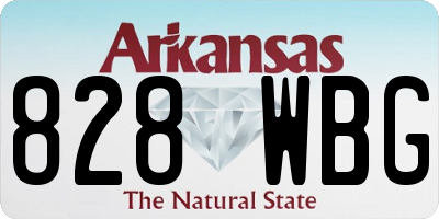 AR license plate 828WBG