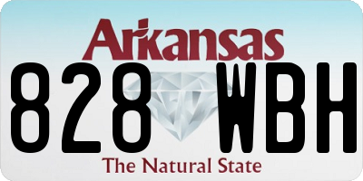 AR license plate 828WBH