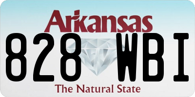 AR license plate 828WBI